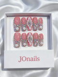 Pearl Bloom Gem Press-On Nails
