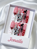 Dark Rose Lock Heart Press-On Nails