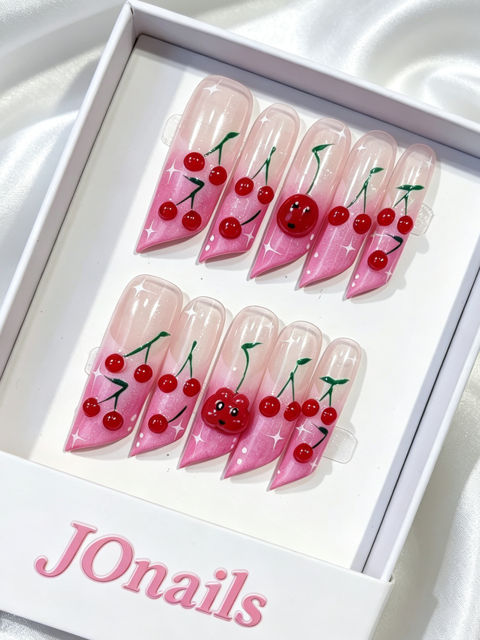 Noir Butterfly Diamond Press-On Nails