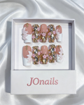 Golden Petal Press-On Nails