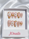 Ocean Crystal Rhinestone Press-On Nails