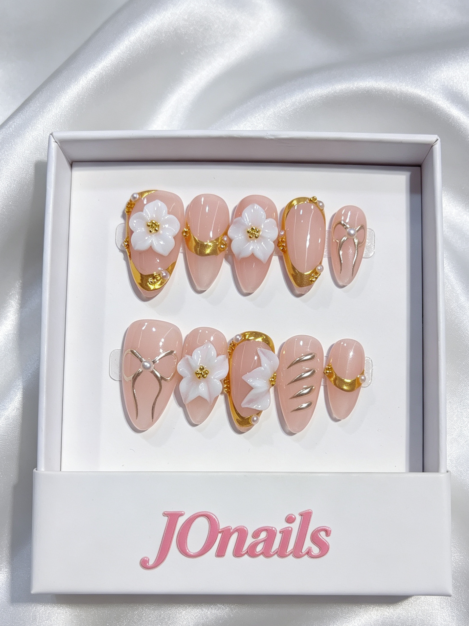 Ocean Crystal Rhinestone Press-On Nails
